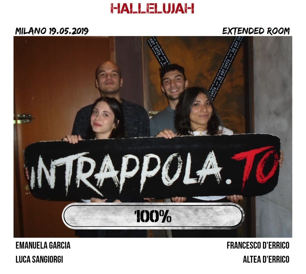 Il gruppo Hallelujah è fuggito dalla nostra escape room Extended Room