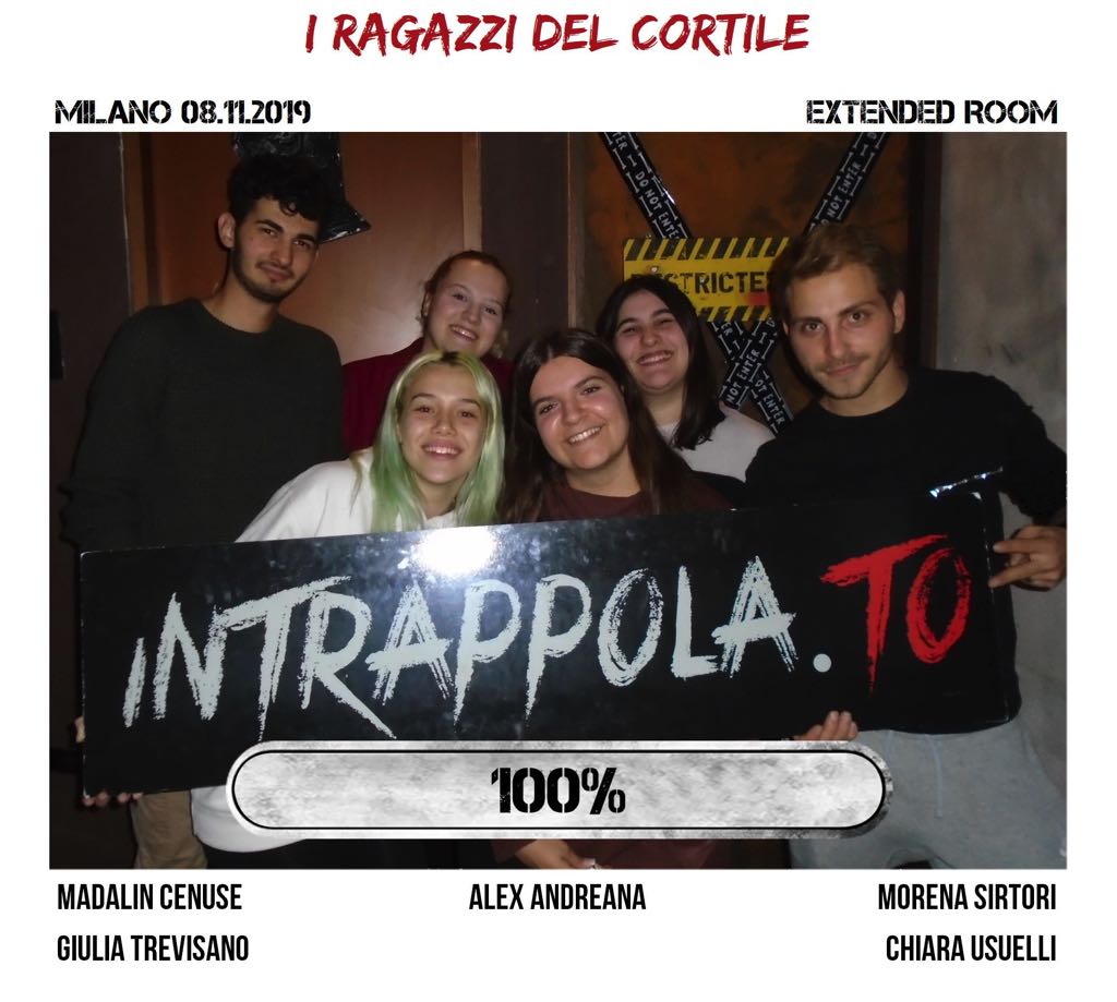 Il gruppo I ragazzi del cortile è fuggito dalla nostra escape room Extended Room