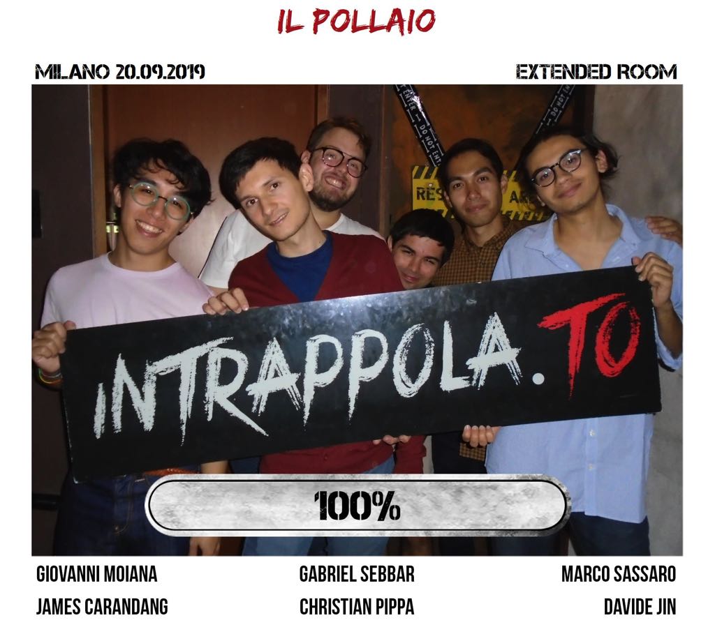 Il gruppo Il Pollaio è fuggito dalla nostra escape room Extended Room