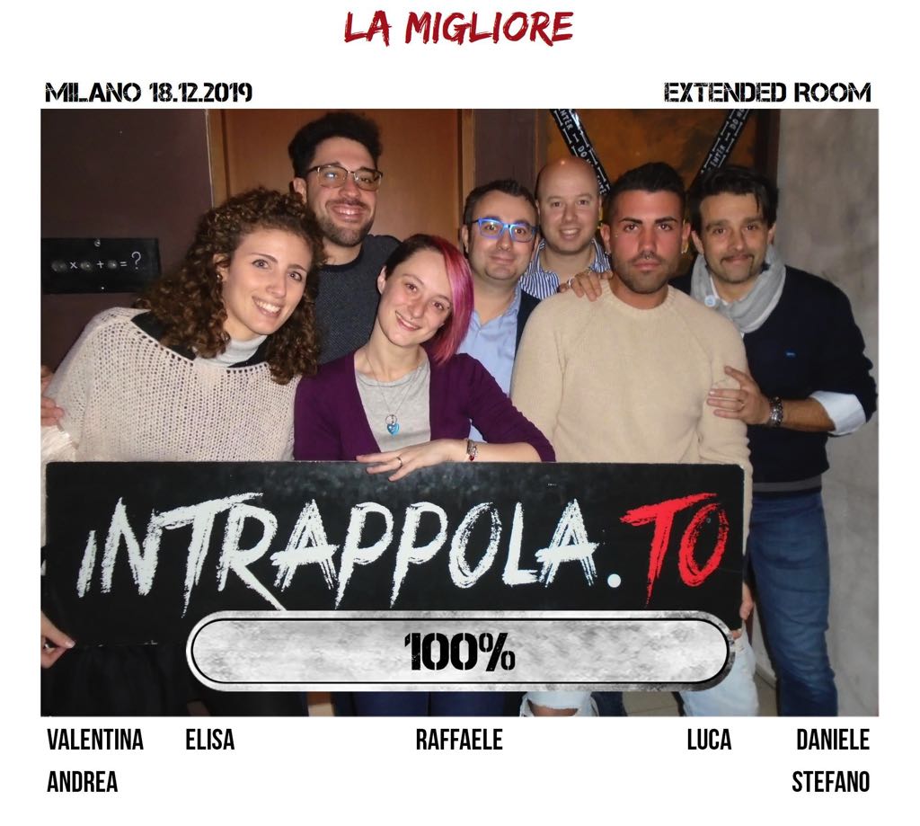 Il gruppo La migliore è fuggito dalla nostra escape room Extended Room