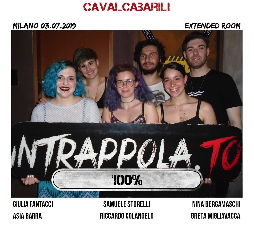 Il gruppo cavalcabarili è fuggito dalla nostra escape room Extended Room