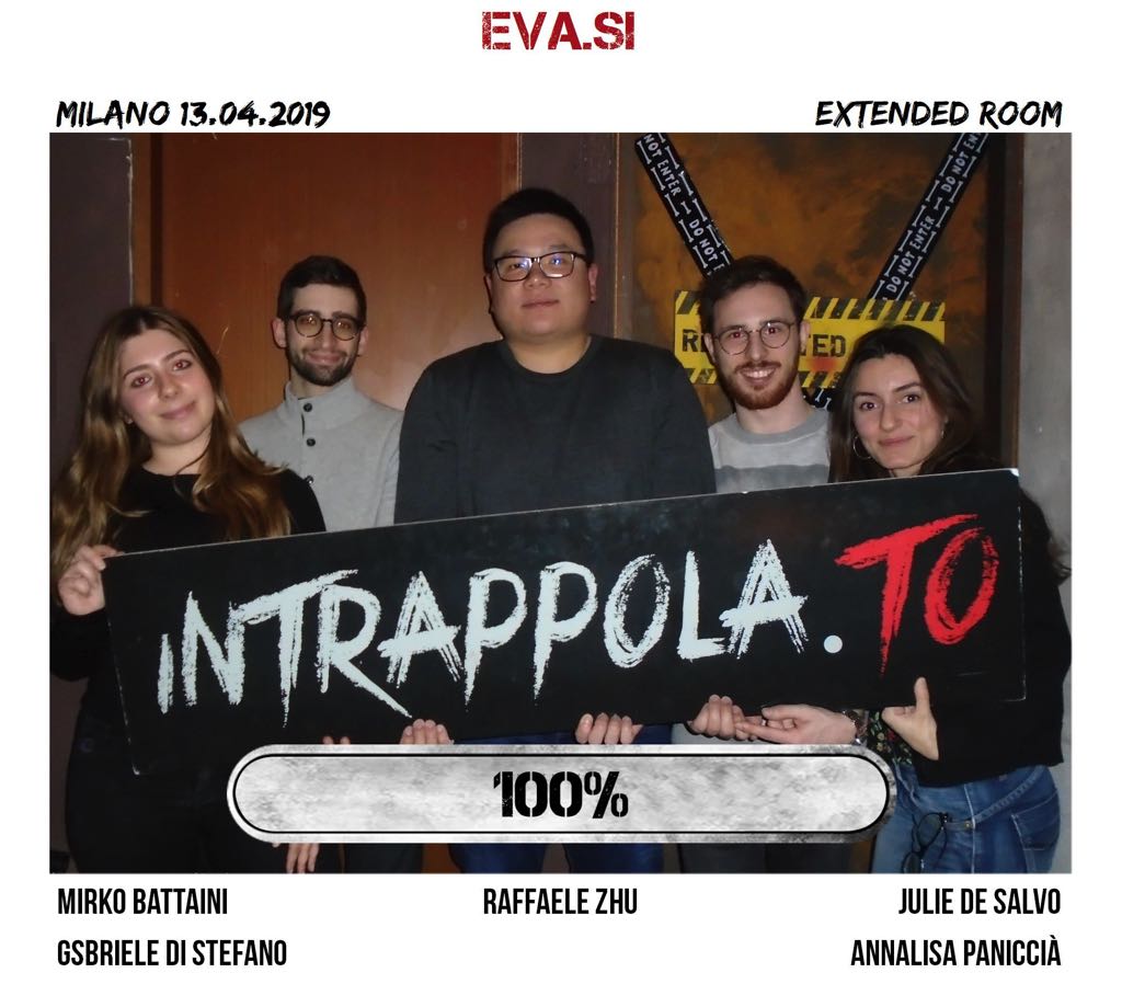 Il gruppo eva.si è fuggito dalla nostra escape room Extended Room