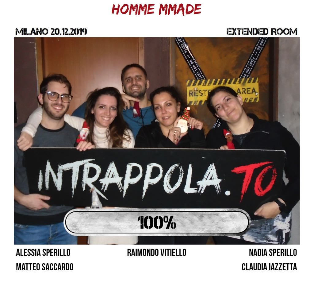 Il gruppo homme mmade è fuggito dalla nostra escape room Extended Room
