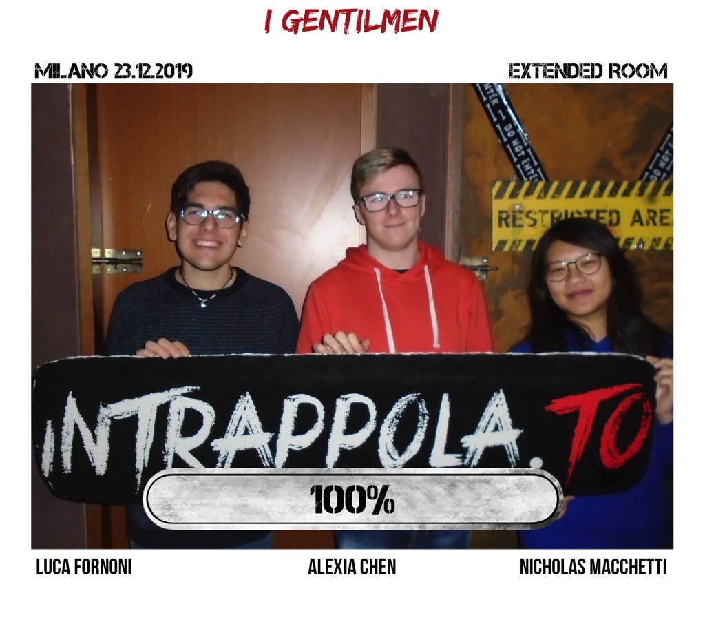 Il gruppo i gentilmen è fuggito dalla nostra escape room Extended Room