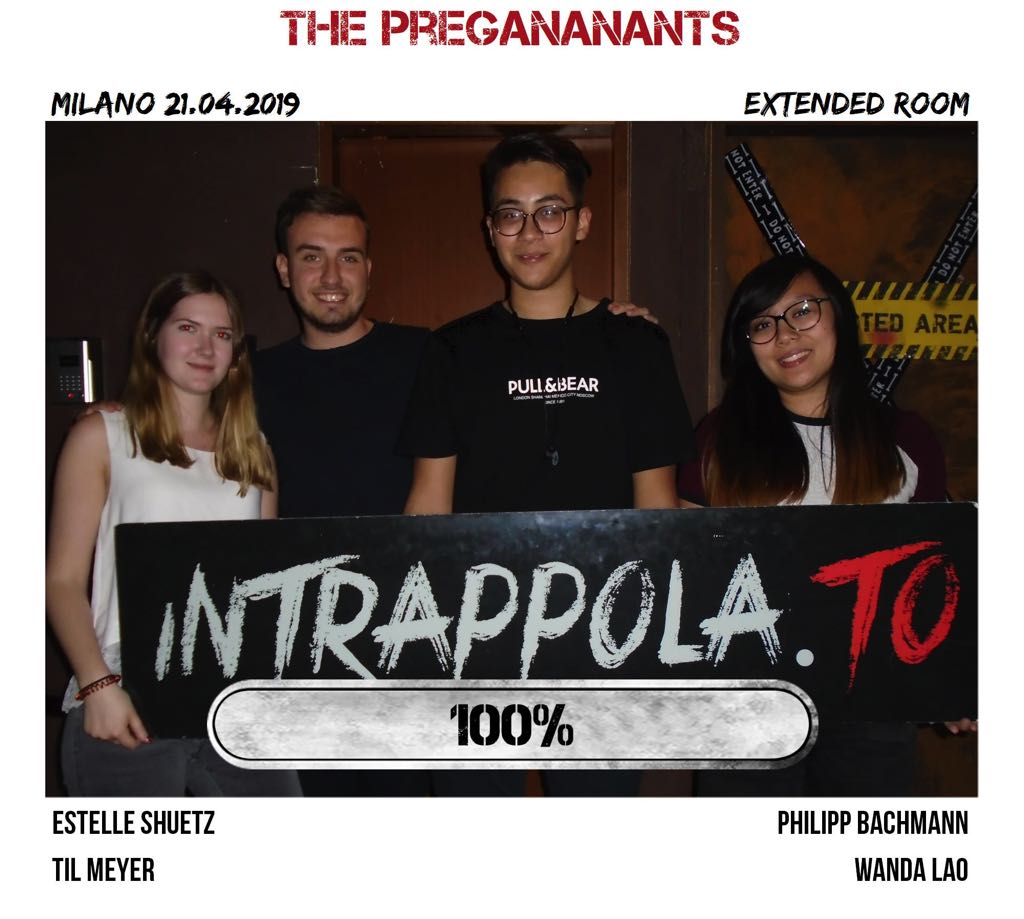 Il gruppo the pregananants è fuggito dalla nostra escape room Extended Room