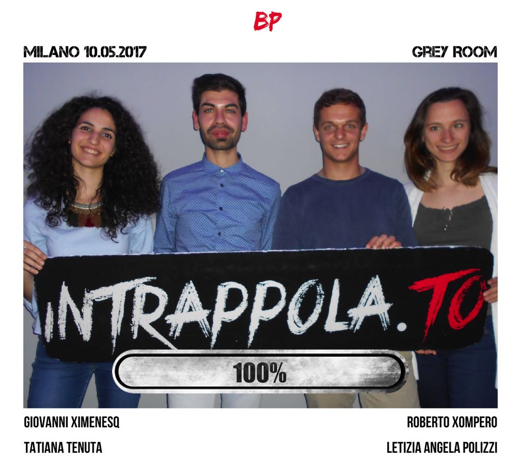 Il gruppo #BP è fuggito dalla nostra escape room Grey Room