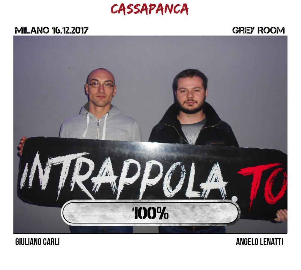 Il gruppo Cassapanca è fuggito dalla nostra escape room Grey Room
