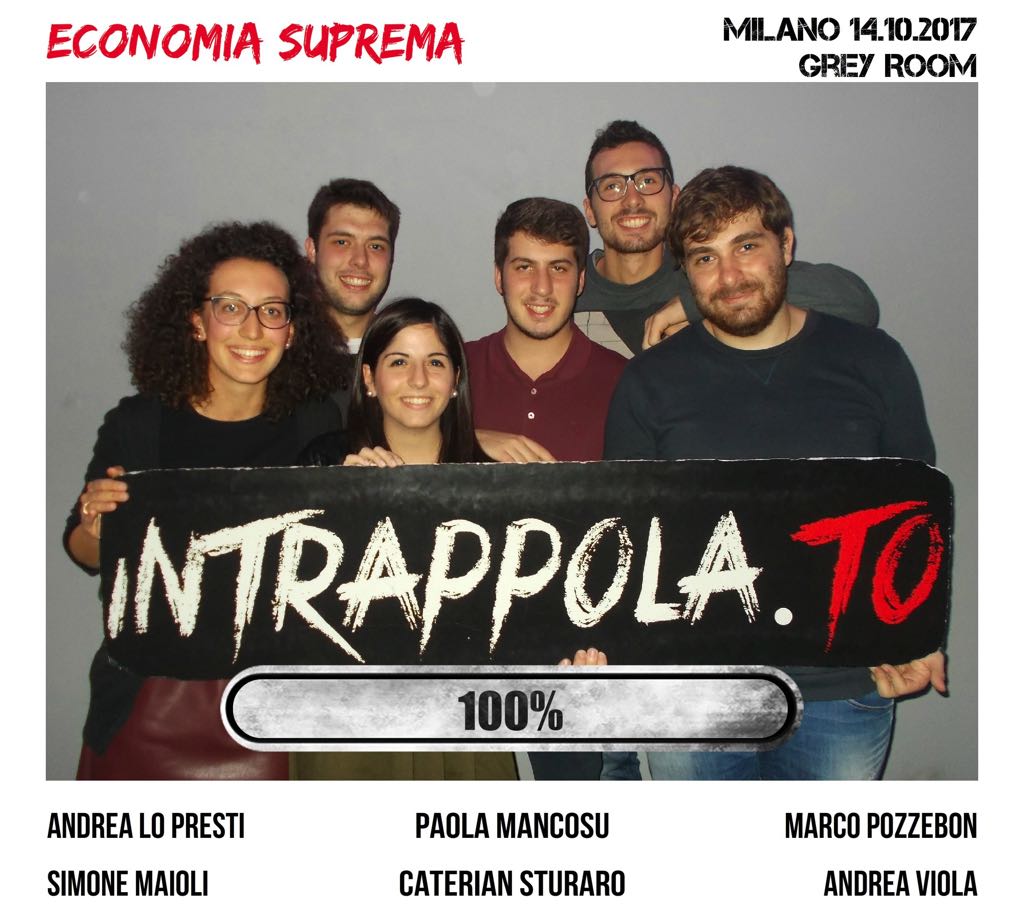 Il gruppo Economia Suprema è fuggito dalla nostra escape room Grey Room