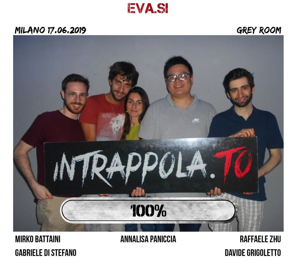 Il gruppo Eva.si è fuggito dalla nostra escape room Grey Room