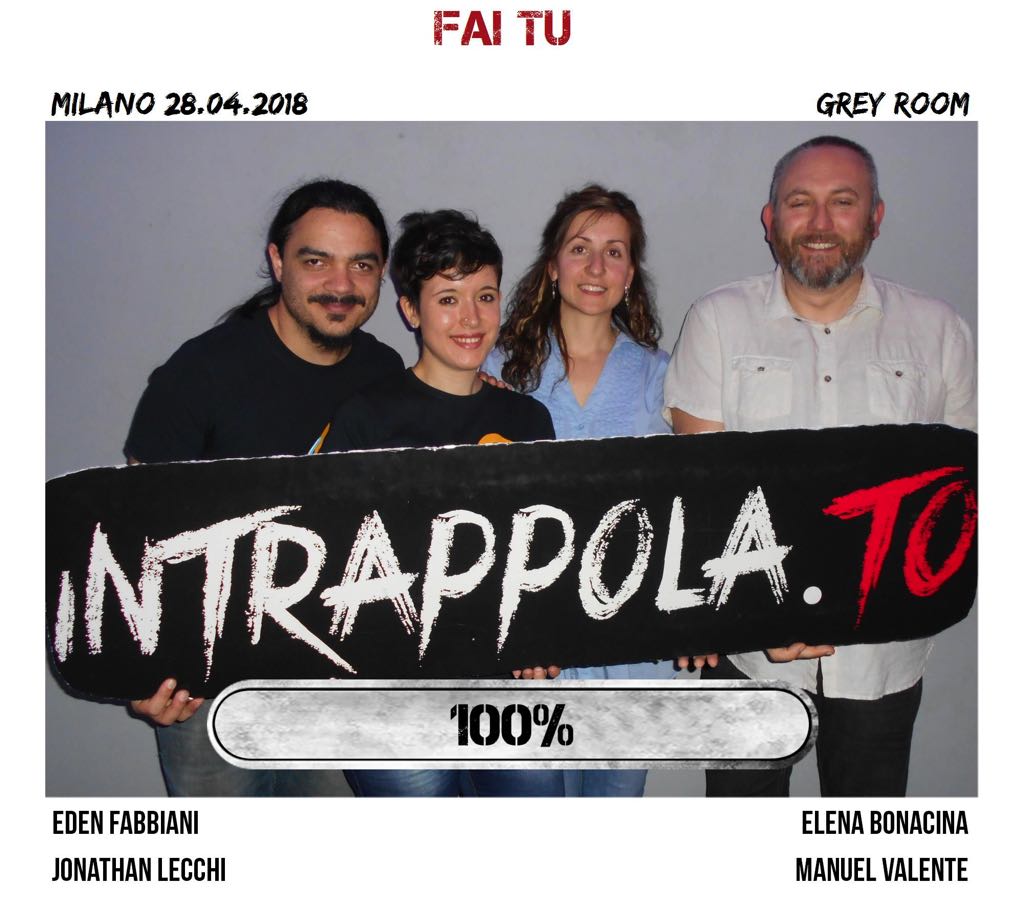Il gruppo Fai tu  è fuggito dalla nostra escape room Grey Room
