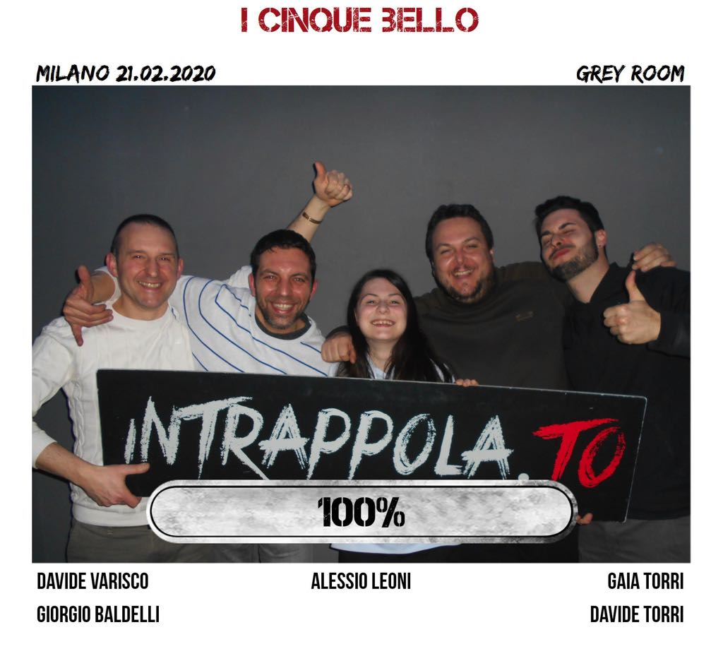 Il gruppo I cinque bello è fuggito dalla nostra escape room Grey Room