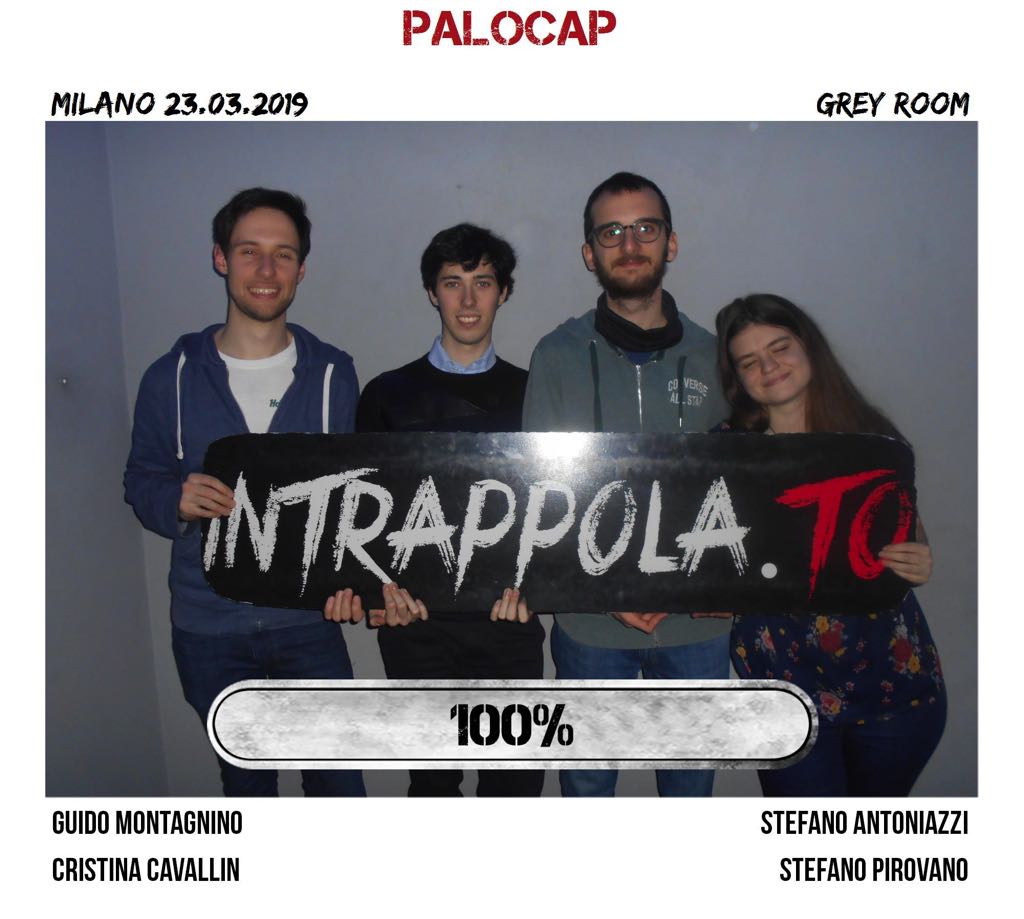Il gruppo Palocap è fuggito dalla nostra escape room Grey Room