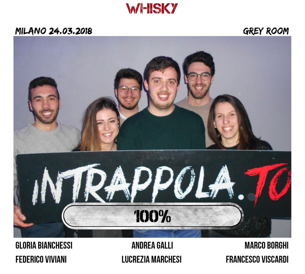 Il gruppo Whisky è fuggito dalla nostra escape room Grey Room