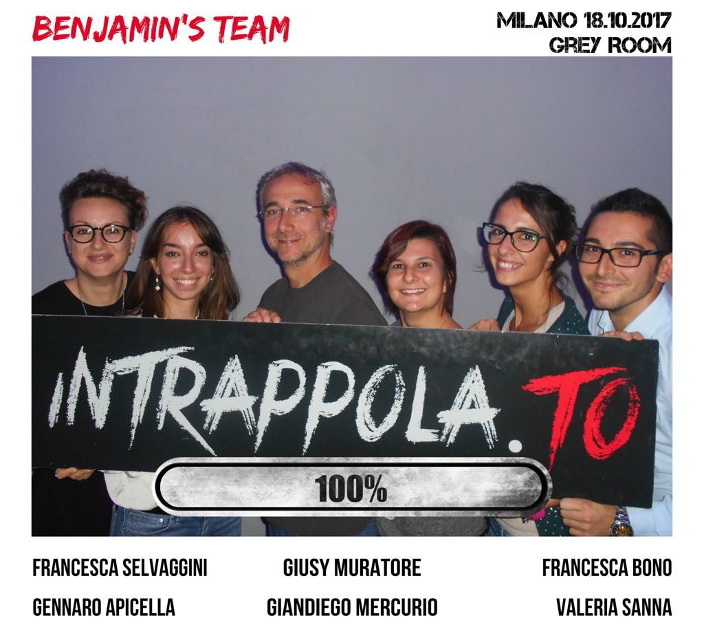 Il gruppo benjamin's team è fuggito dalla nostra escape room Grey Room