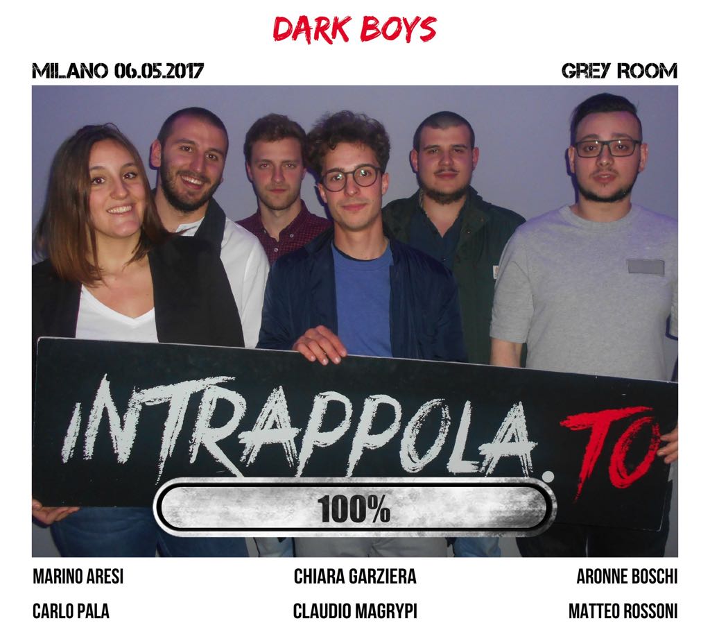 Il gruppo dark boys è fuggito dalla nostra escape room Grey Room
