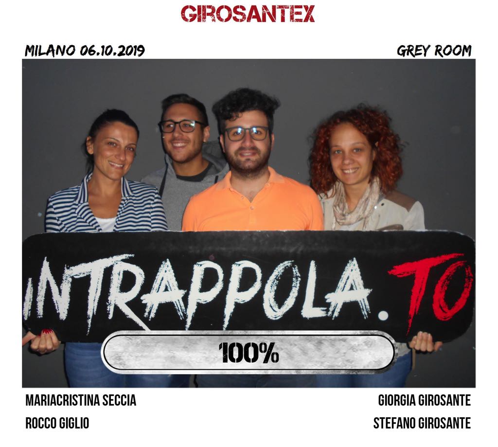 Il gruppo girosantex è fuggito dalla nostra escape room Grey Room