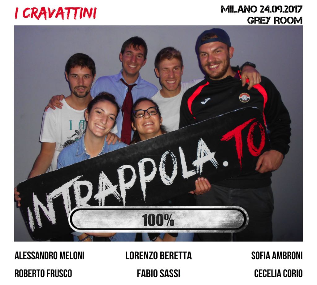 Il gruppo i cravattini è fuggito dalla nostra escape room Grey Room