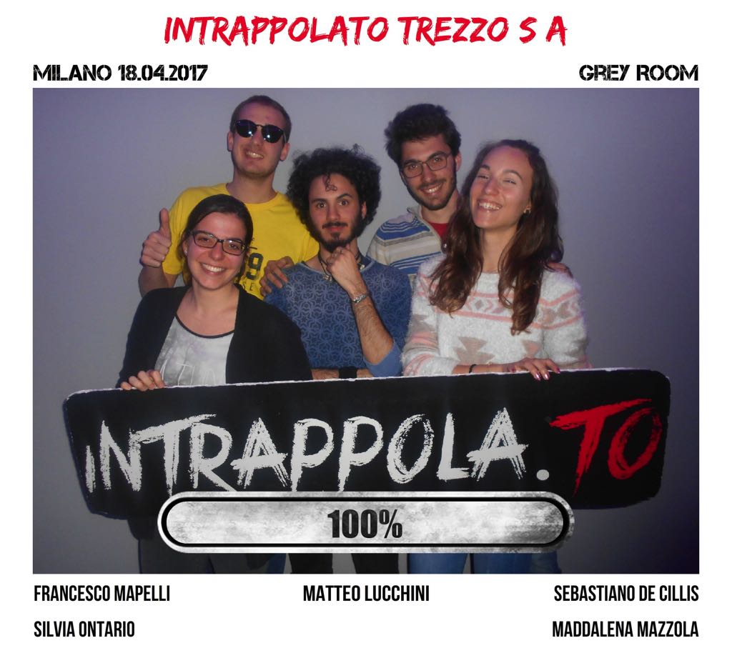 Il gruppo intrappolato trezzo s/a è fuggito dalla nostra escape room Grey Room