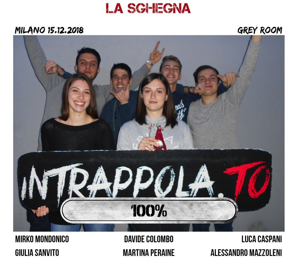 Il gruppo la sghegna è fuggito dalla nostra escape room Grey Room