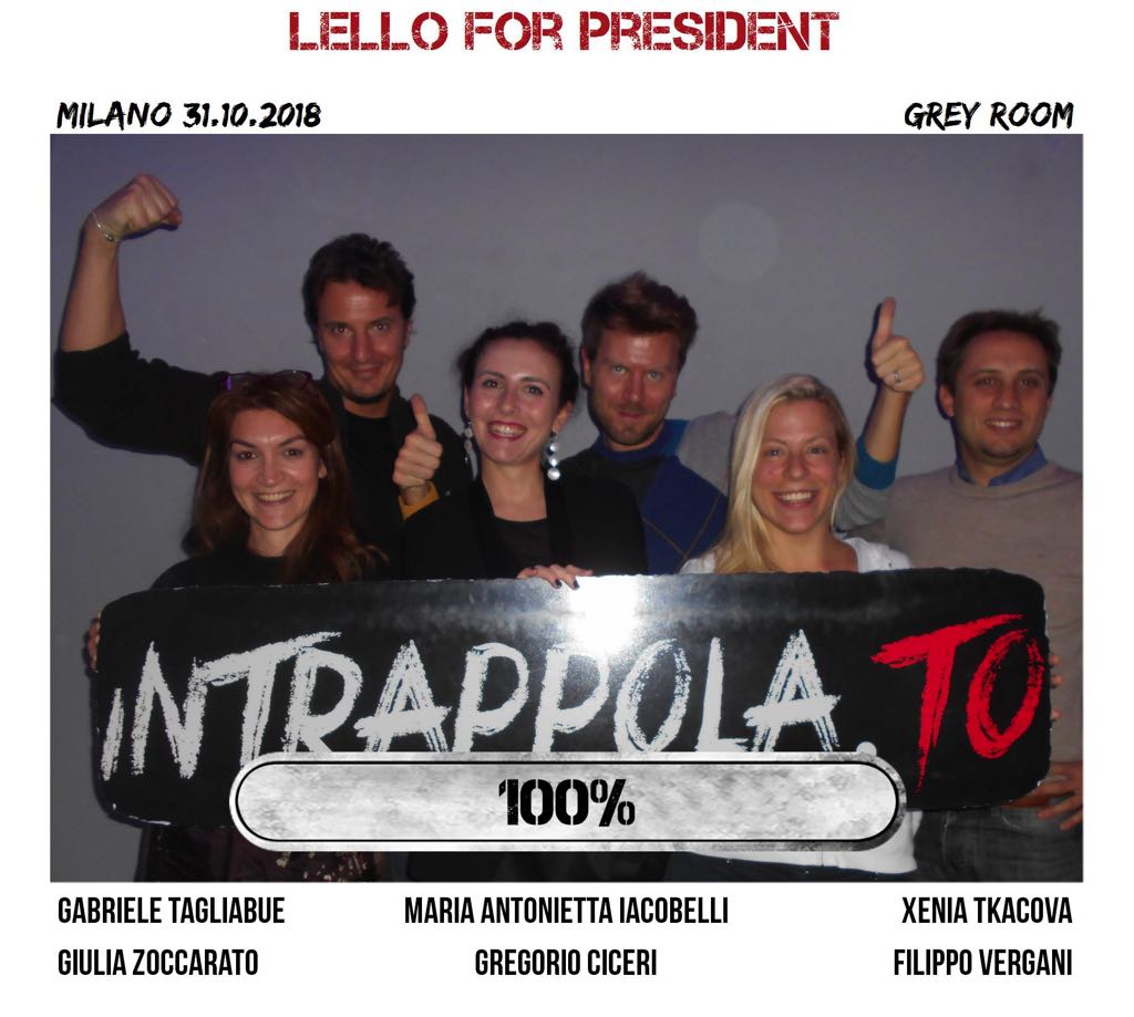 Il gruppo lello for president è fuggito dalla nostra escape room Grey Room