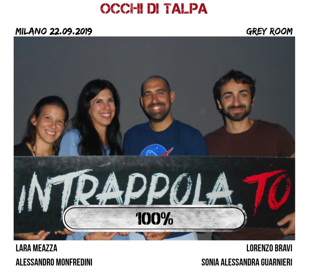 Il gruppo occhi di talpa è fuggito dalla nostra escape room Grey Room