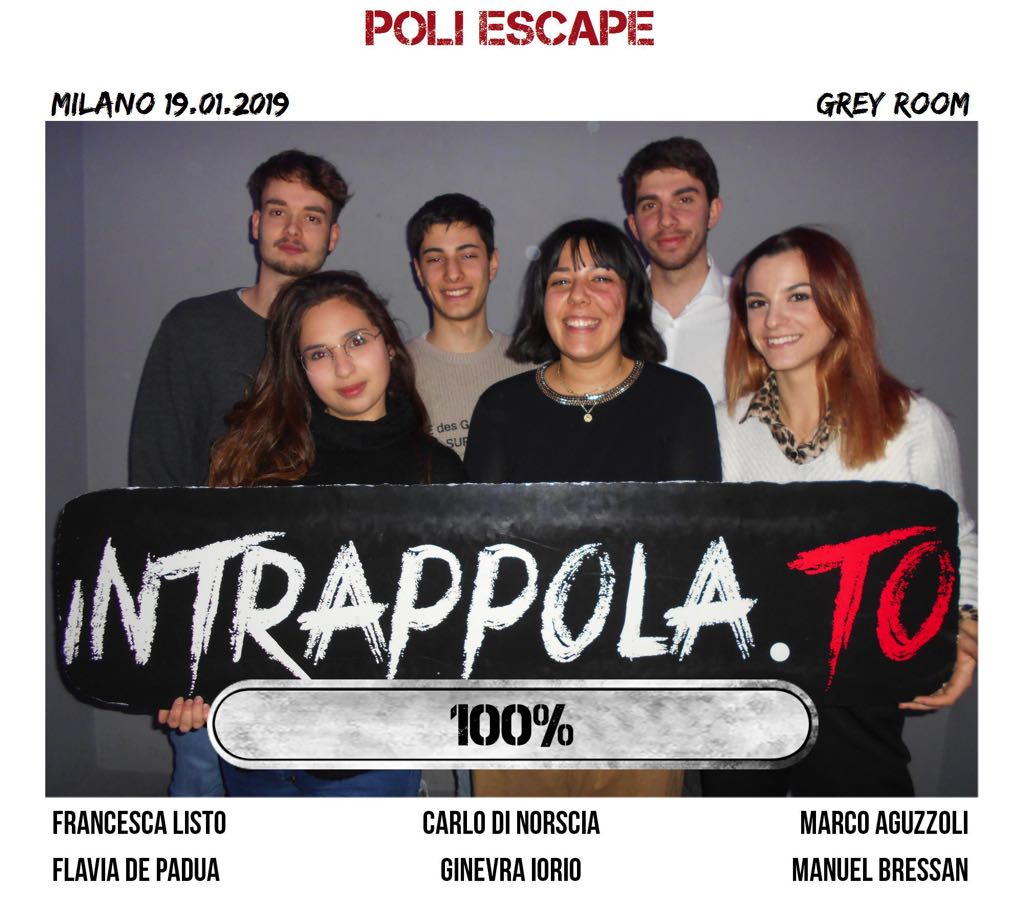Il gruppo poli escape è fuggito dalla nostra escape room Grey Room
