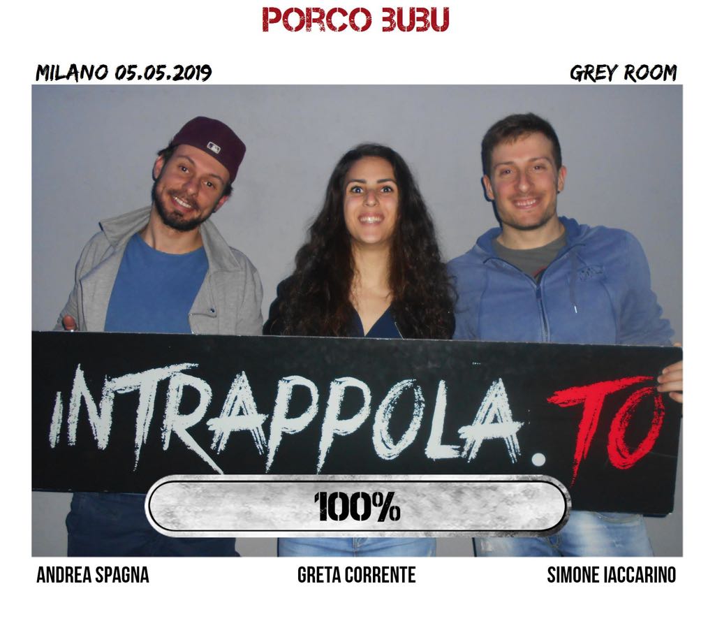 Il gruppo porco bubu è fuggito dalla nostra escape room Grey Room