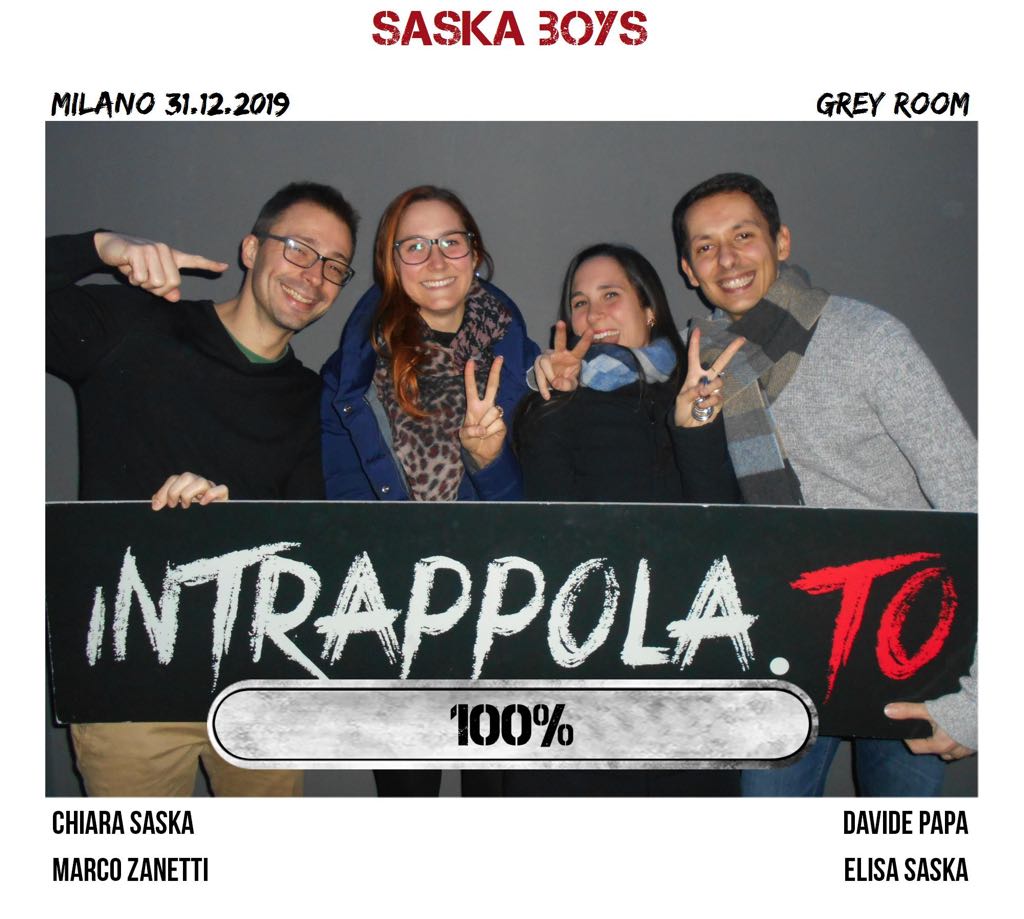 Il gruppo saska boys è fuggito dalla nostra escape room Grey Room