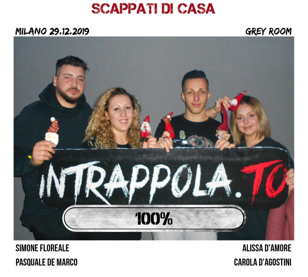 Il gruppo scappati di casa è fuggito dalla nostra escape room Grey Room