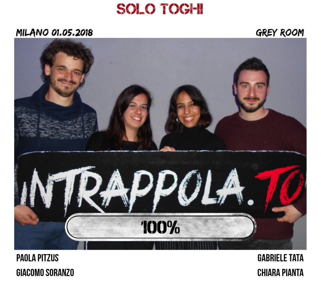 Il gruppo solo toghi è fuggito dalla nostra escape room Grey Room