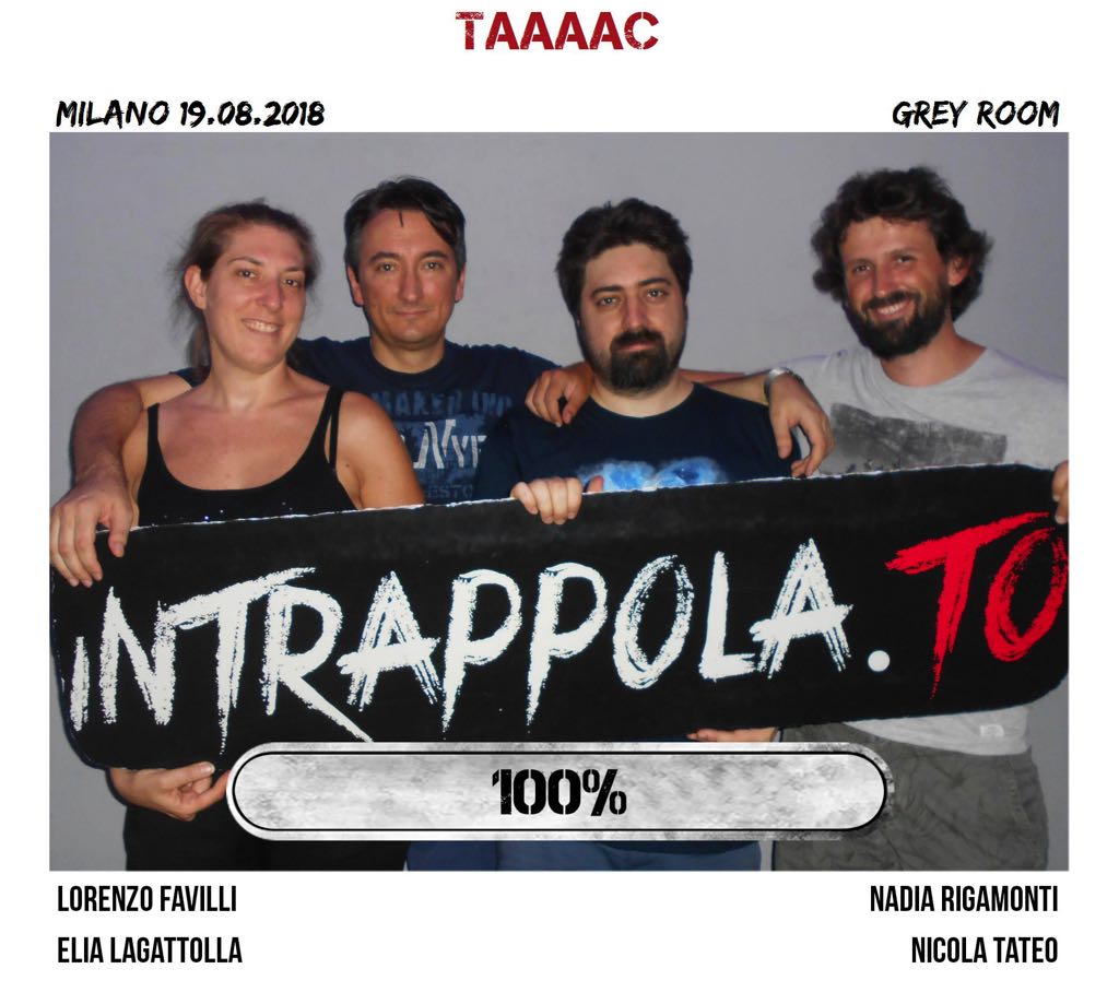 Il gruppo taaaac è fuggito dalla nostra escape room Grey Room