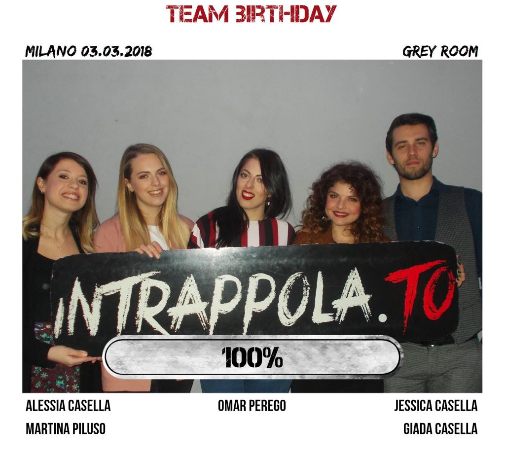 Il gruppo team birthday è fuggito dalla nostra escape room Grey Room