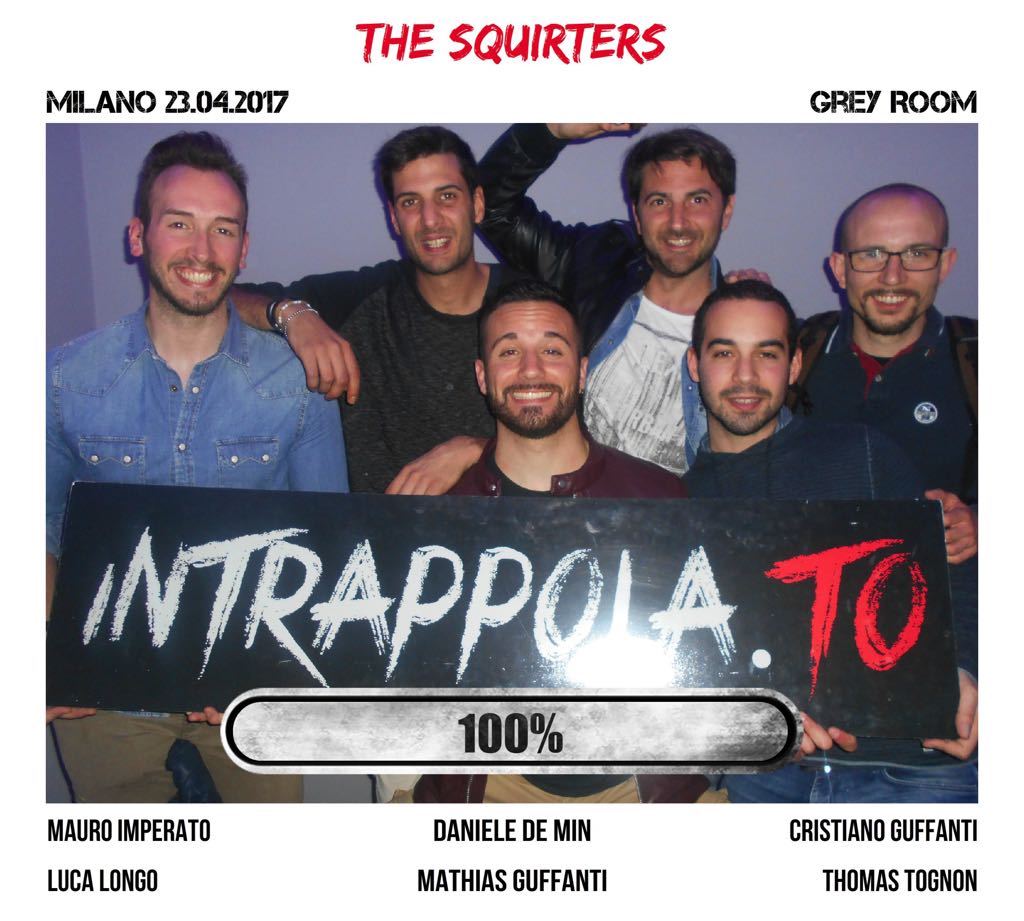 Il gruppo the squirters è fuggito dalla nostra escape room Grey Room