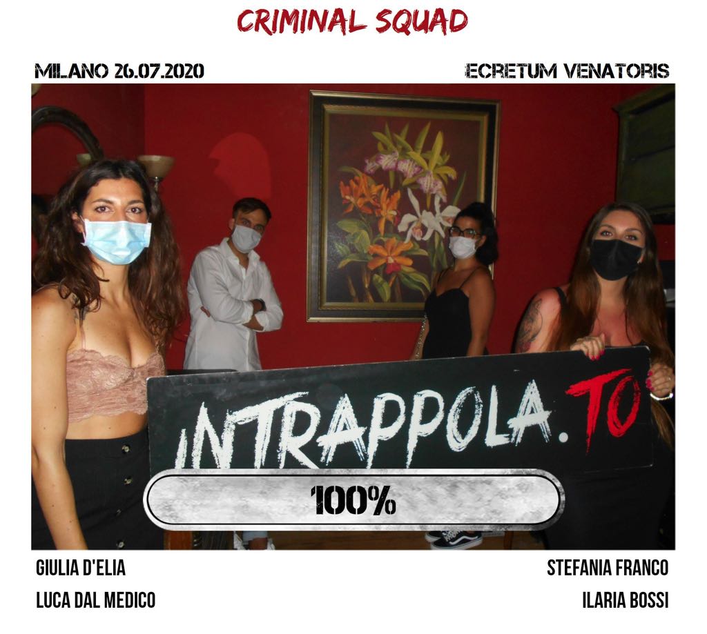 Il gruppo criminal squad è fuggito dalla nostra escape room Secretum Venatoris