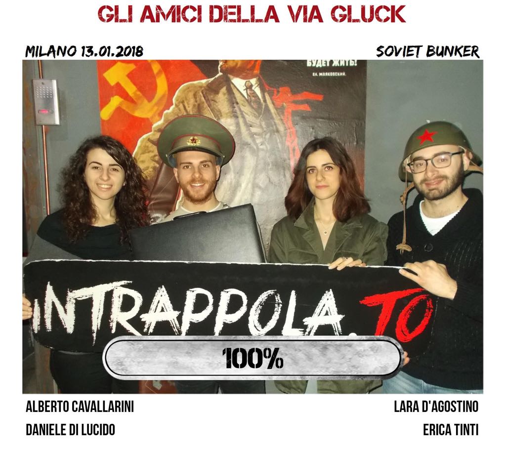 Il gruppo Gli amici della via Gluck è fuggito dalla nostra escape room Soviet Bunker