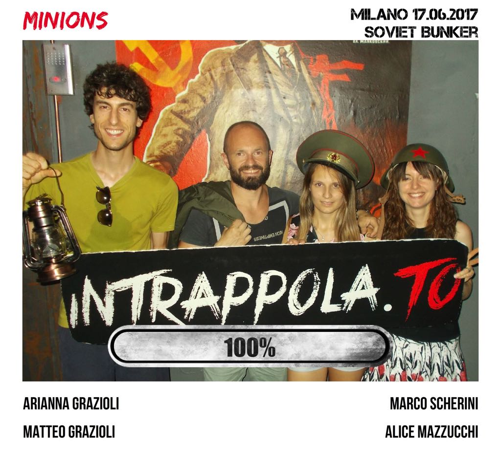 Il gruppo Minions è fuggito dalla nostra escape room Soviet Bunker