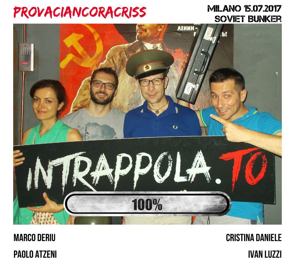 Il gruppo ProvaciAncoraCriss è fuggito dalla nostra escape room Soviet Bunker