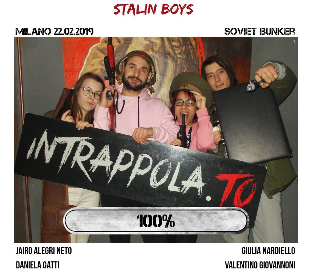 Il gruppo Stalin Boys  è fuggito dalla nostra escape room Soviet Bunker