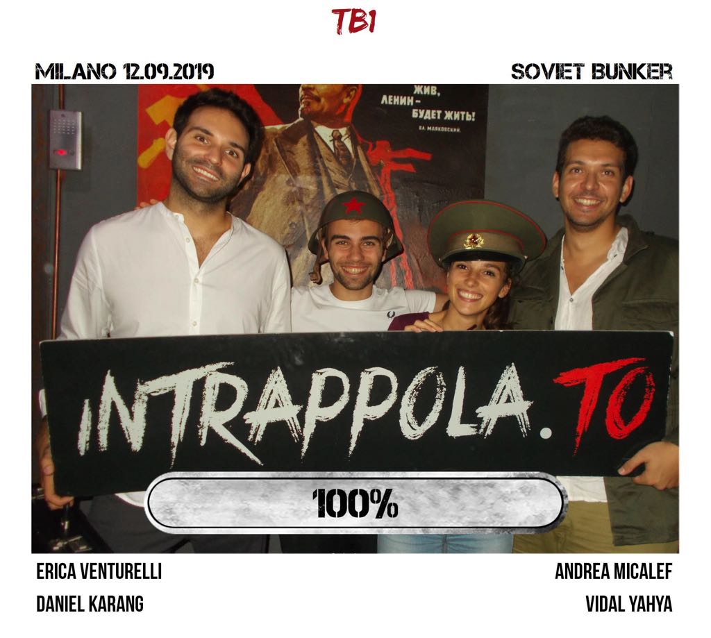 Il gruppo TB1 è fuggito dalla nostra escape room Soviet Bunker