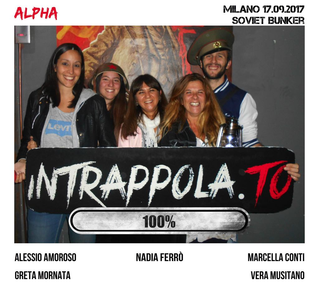 Il gruppo alpha è fuggito dalla nostra escape room Soviet Bunker