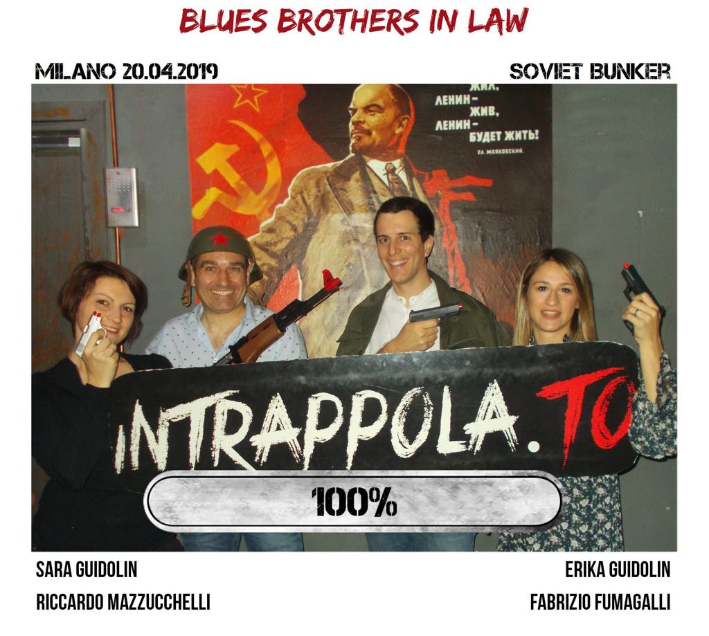 Il gruppo blues brothers in law è fuggito dalla nostra escape room Soviet Bunker