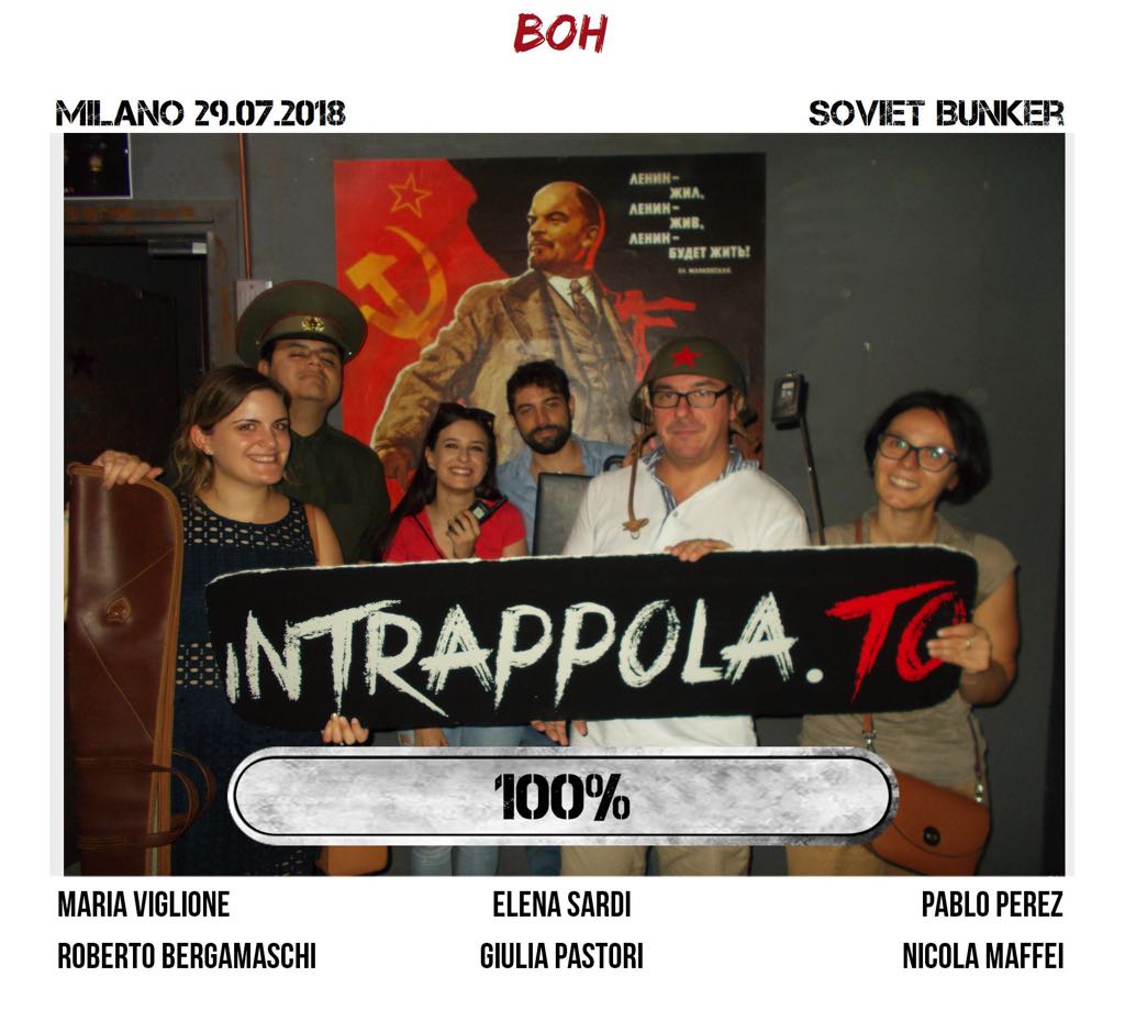 Il gruppo boh è fuggito dalla nostra escape room Soviet Bunker