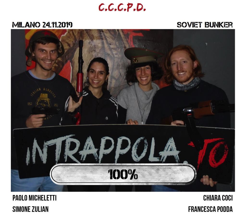 Il gruppo c.c.c.p.d. è fuggito dalla nostra escape room Soviet Bunker