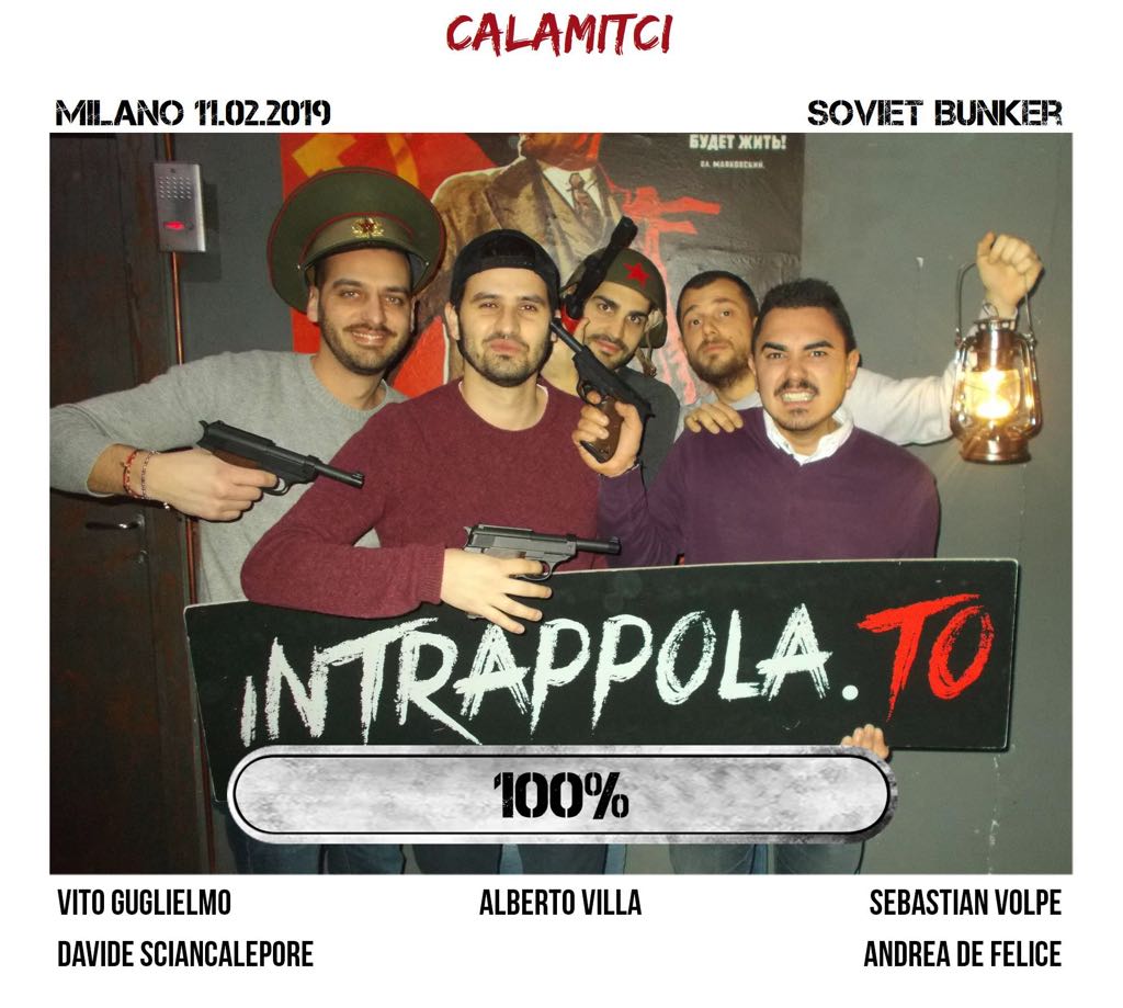 Il gruppo calamitci è fuggito dalla nostra escape room Soviet Bunker