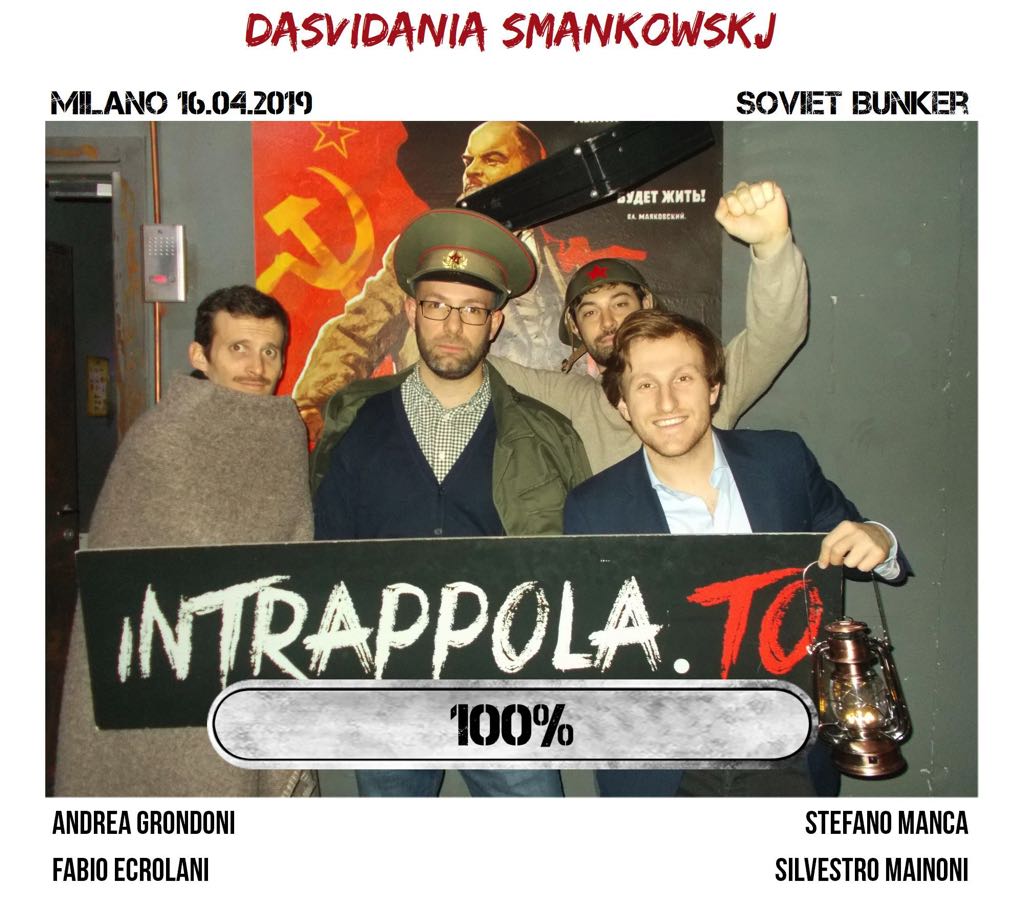 Il gruppo dasvidania smankowskj è fuggito dalla nostra escape room Soviet Bunker