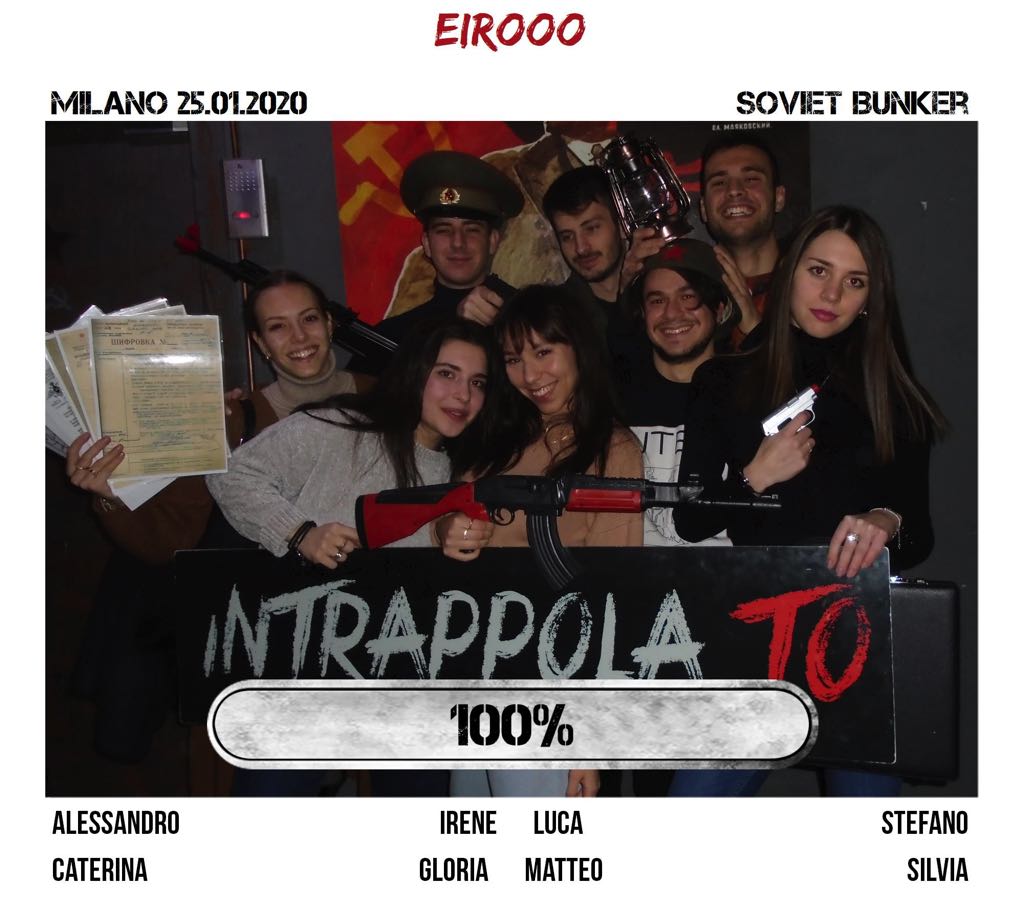 Il gruppo eirooo è fuggito dalla nostra escape room Soviet Bunker