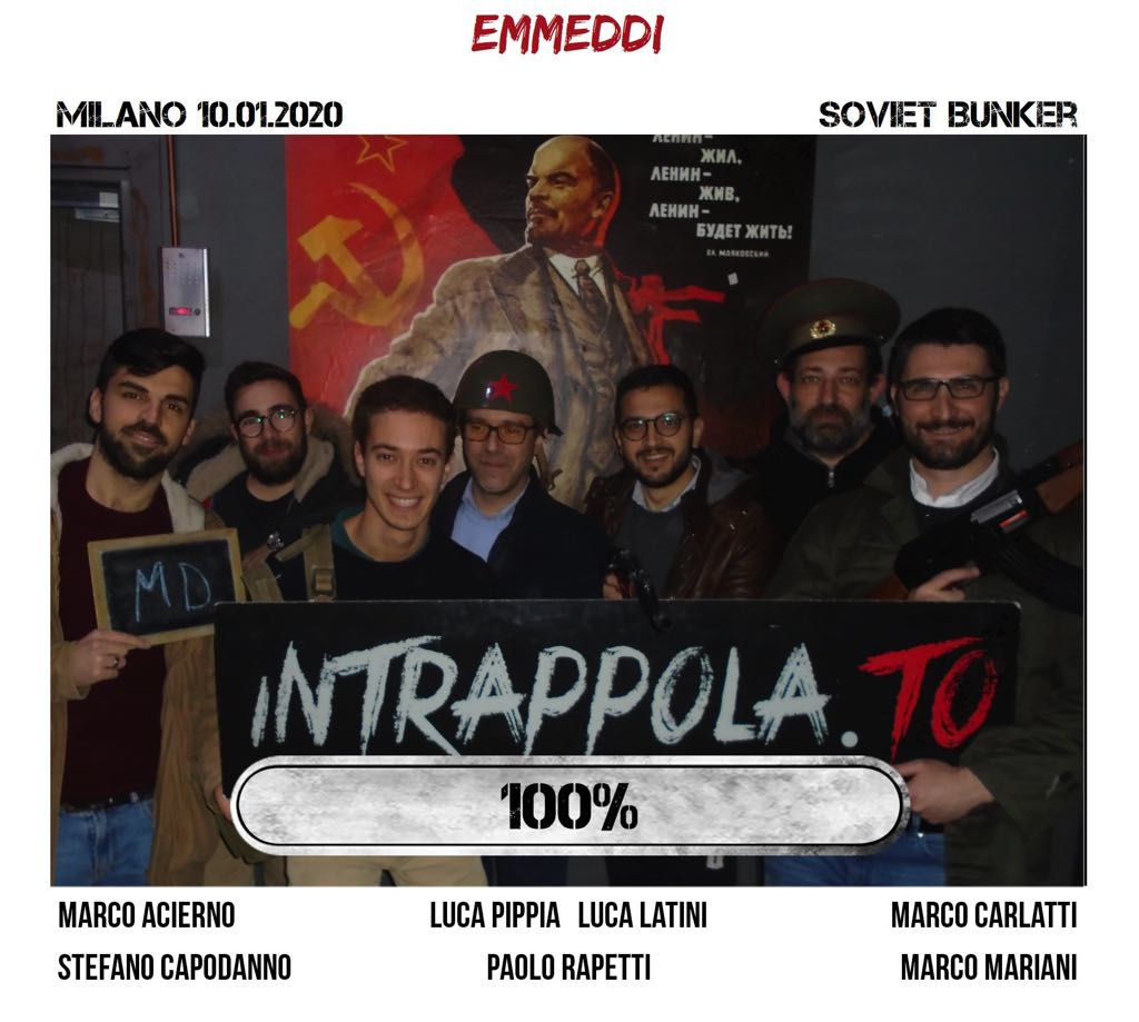Il gruppo emmeddi è fuggito dalla nostra escape room Soviet Bunker