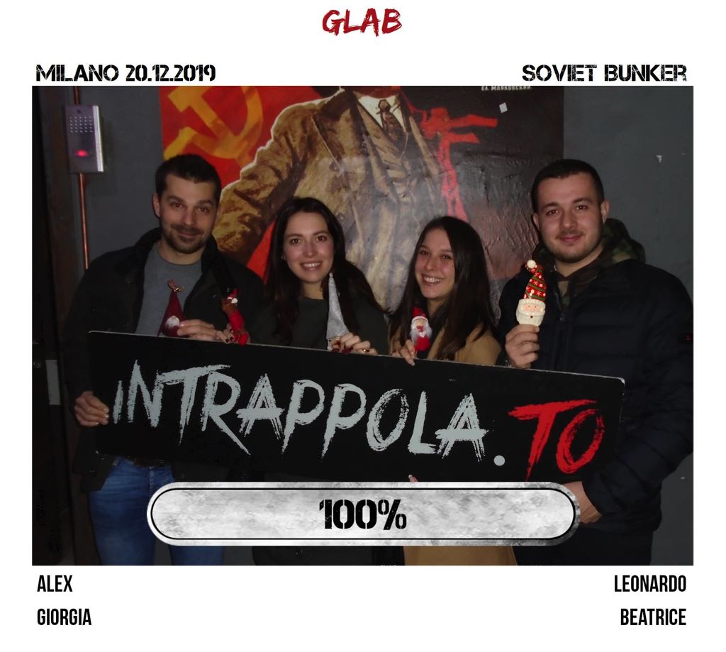 Il gruppo glab è fuggito dalla nostra escape room Soviet Bunker