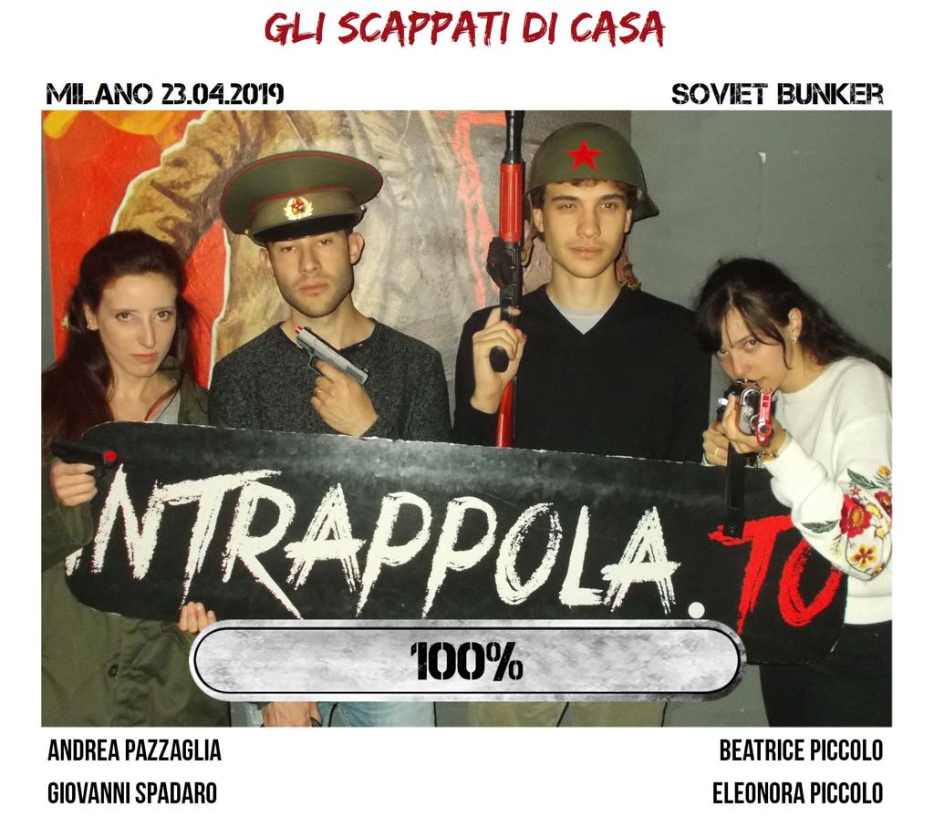 Il gruppo gli scappati di casa è fuggito dalla nostra escape room Soviet Bunker