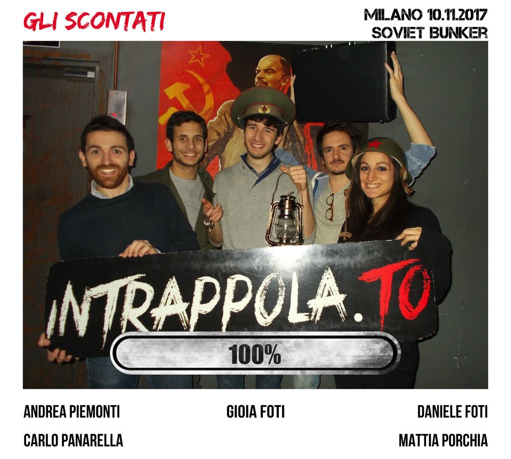Il gruppo gli scontati è fuggito dalla nostra escape room Soviet Bunker
